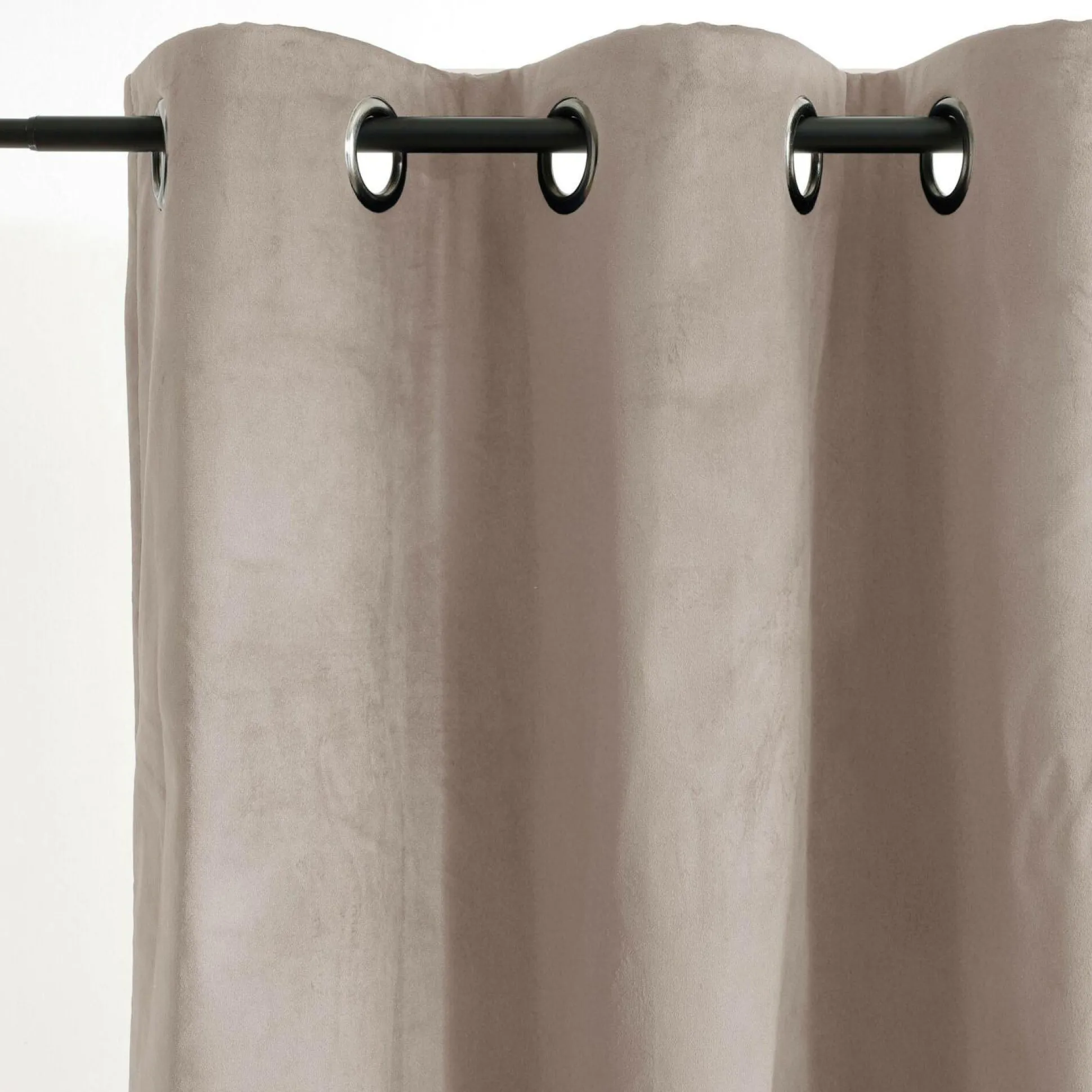 MOONDREAM Rideau velours 3 en 1 phonique thermique occultant Marilou - Taupe