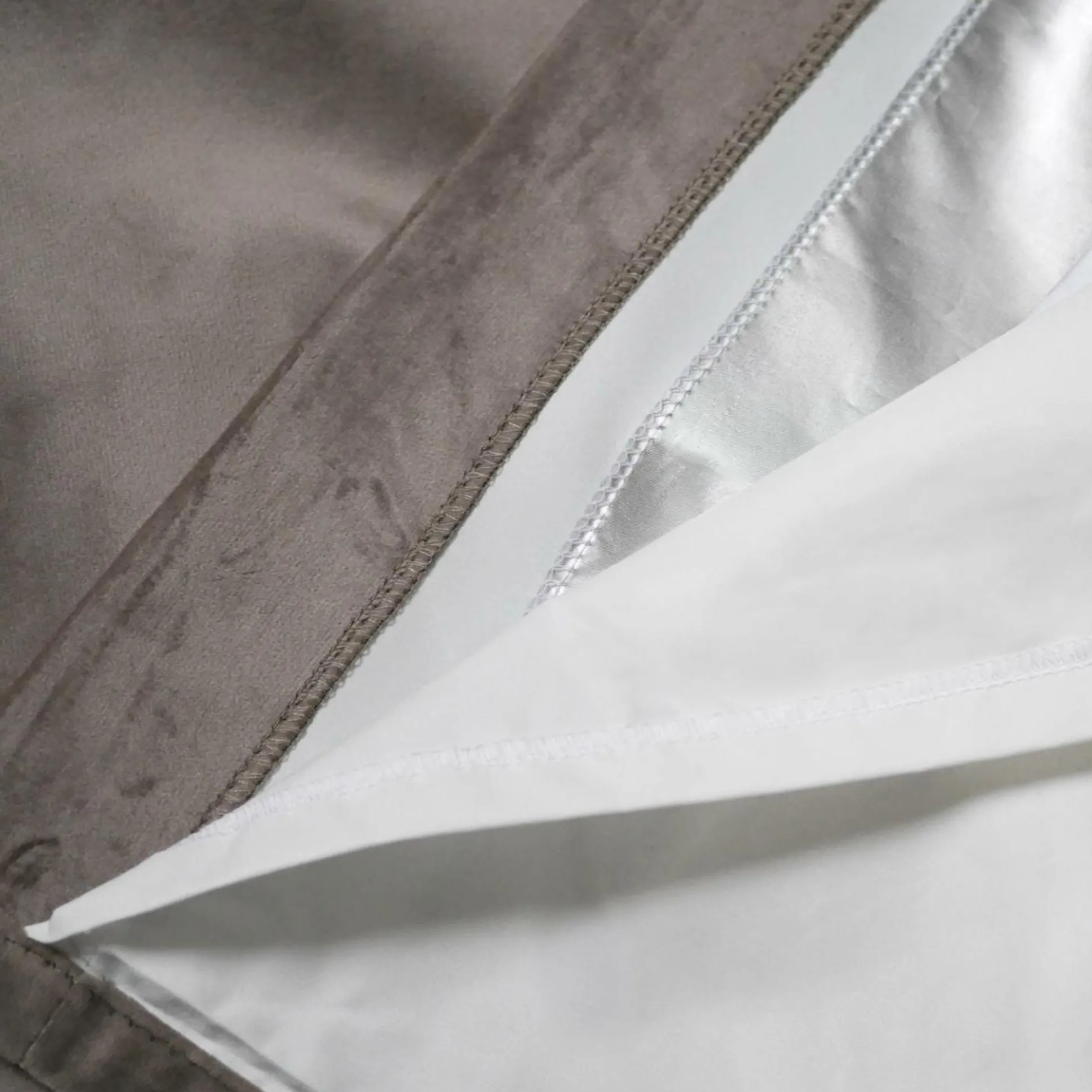 MOONDREAM Rideau velours 3 en 1 phonique thermique occultant Marilou - Taupe