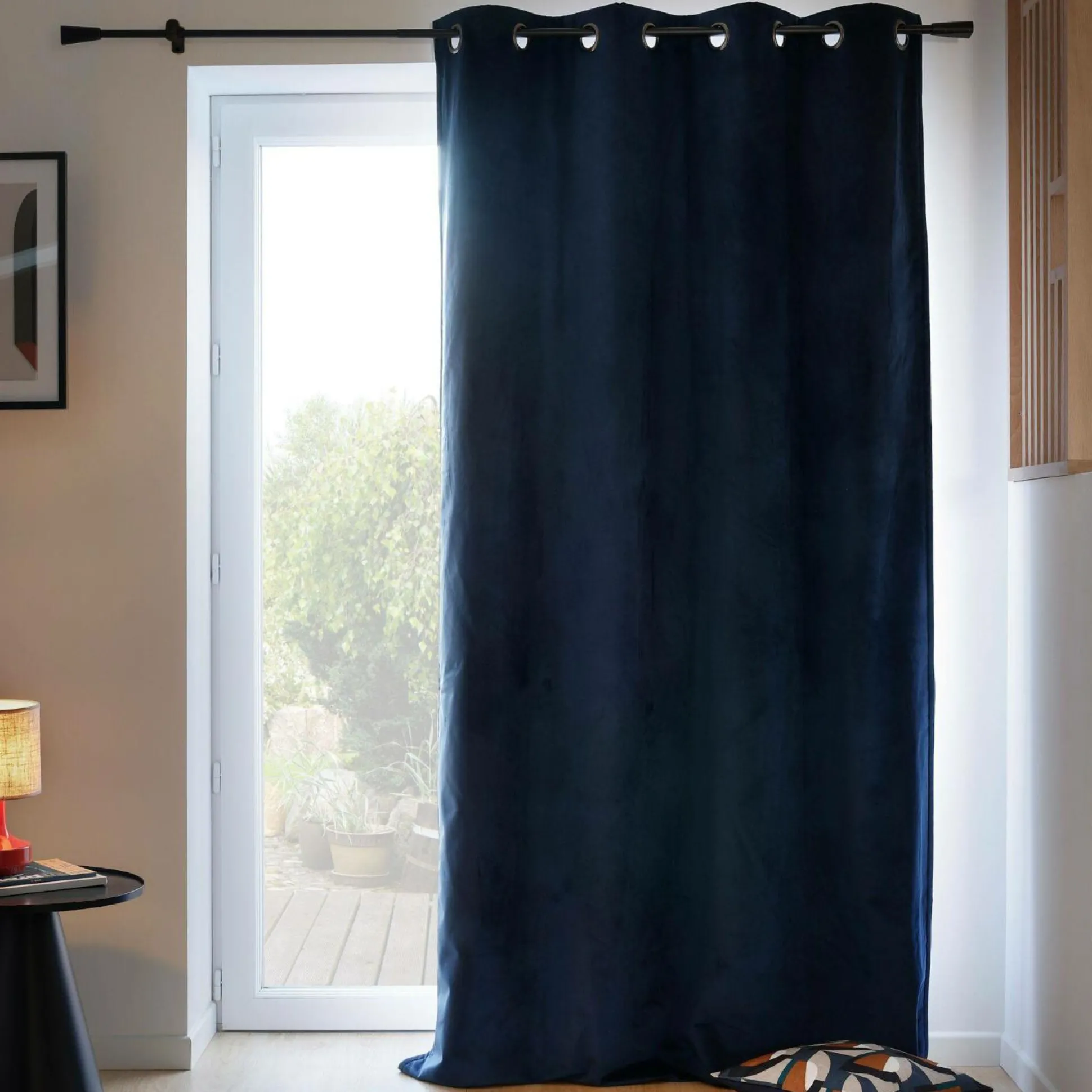 MOONDREAM Rideau velours 3 en 1 phonique thermique occultant Marilou - Marine
