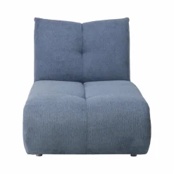 Méridienne pour canapé modulable tissu Benny - Bleu