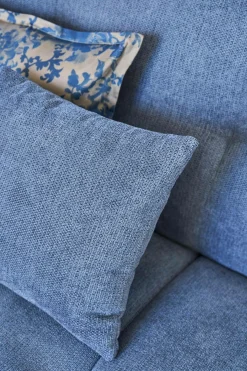 Méridienne pour canapé modulable tissu Benny - Bleu