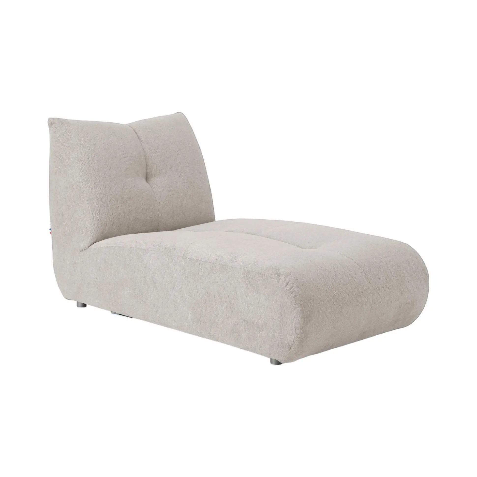 Méridienne pour canapé modulable tissu Benny - Naturel