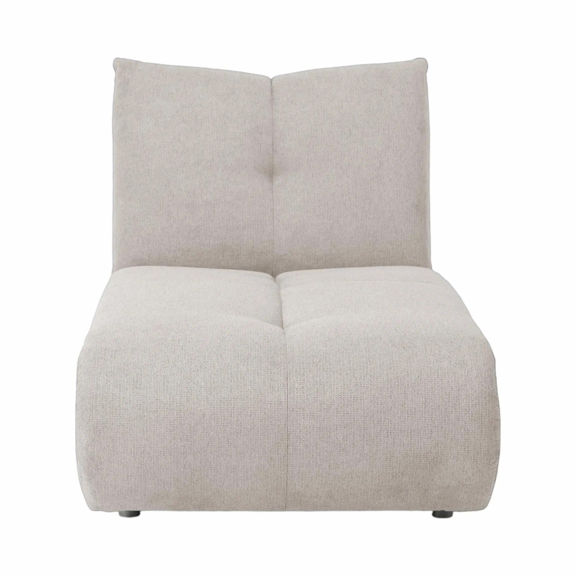 Méridienne pour canapé modulable tissu Benny - Naturel