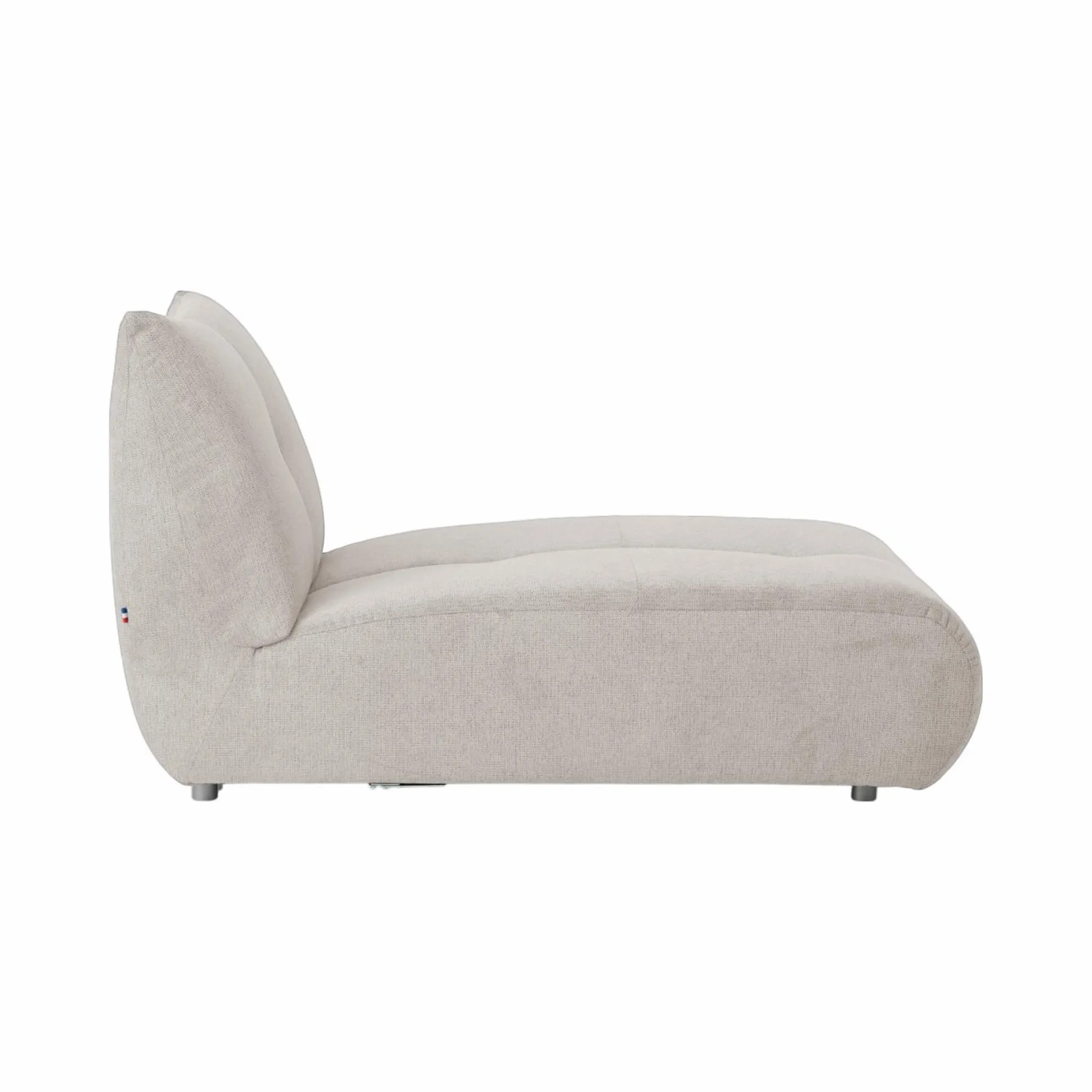 Méridienne pour canapé modulable tissu Benny - Naturel