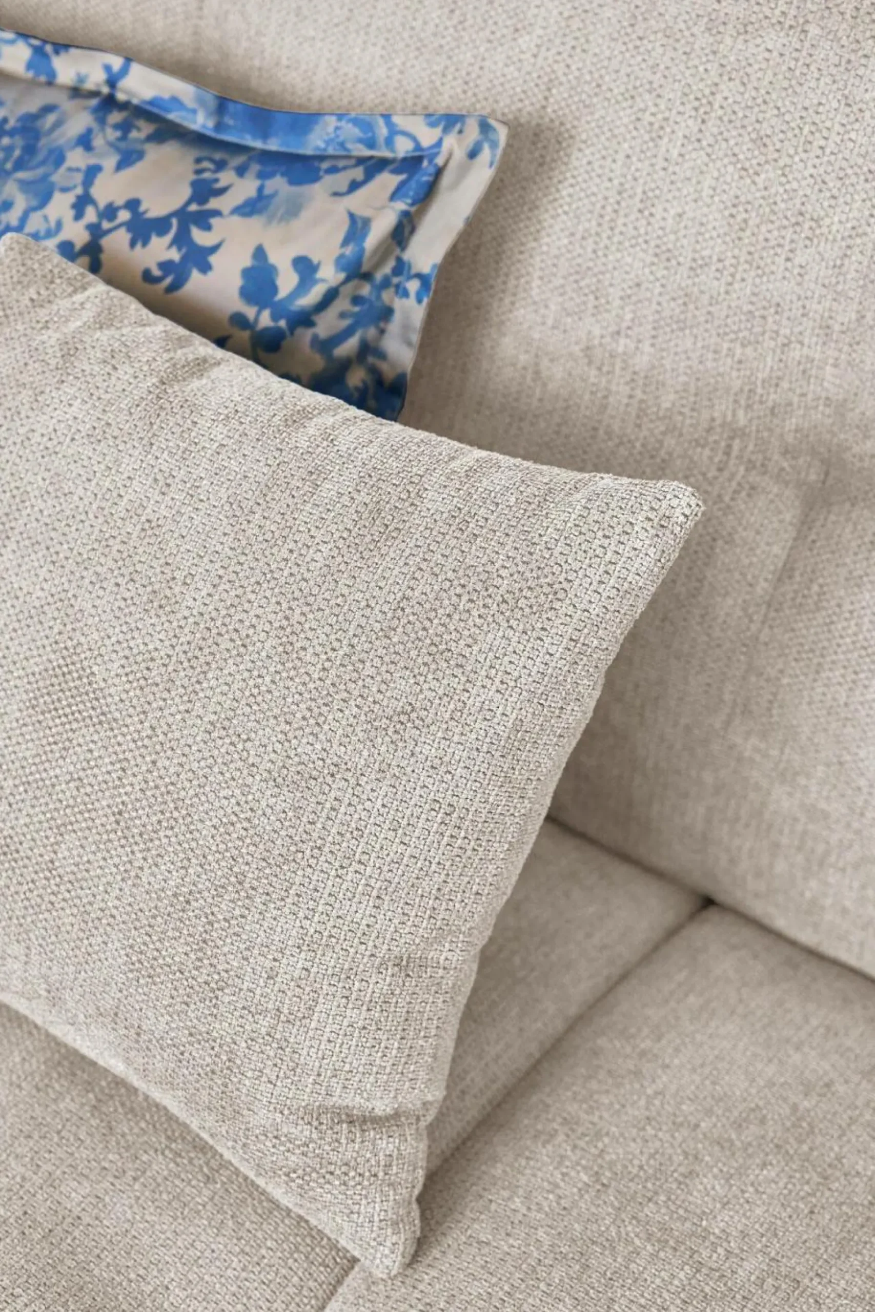 Méridienne pour canapé modulable tissu Benny - Naturel