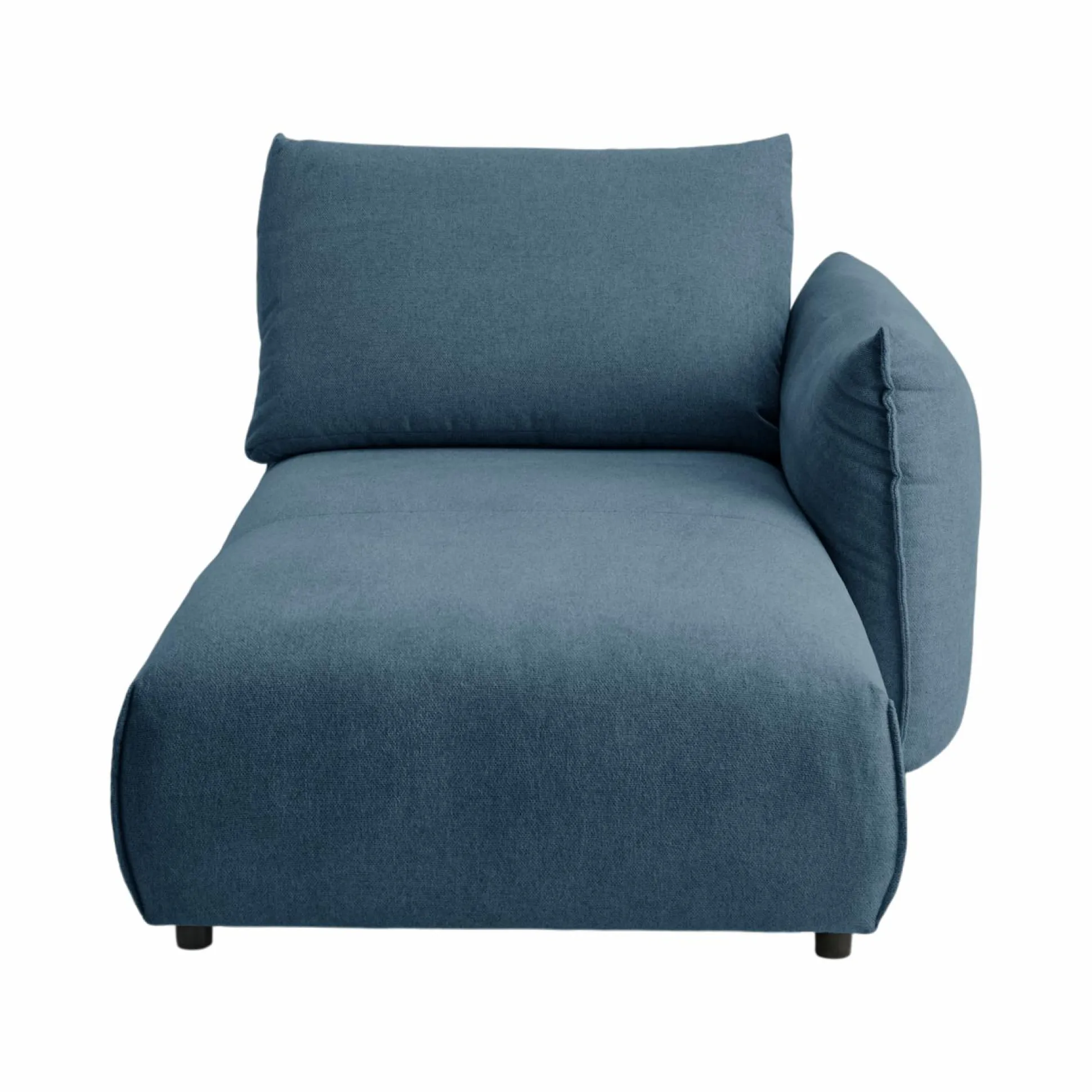 Méridienne pour canapé modulable tissu Solal - Bleu - Méridienne droite