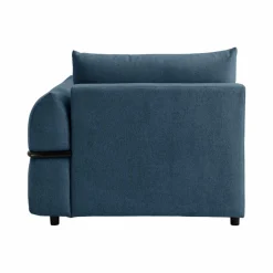 Méridienne pour canapé modulable tissu Solal - Bleu - Méridienne droite