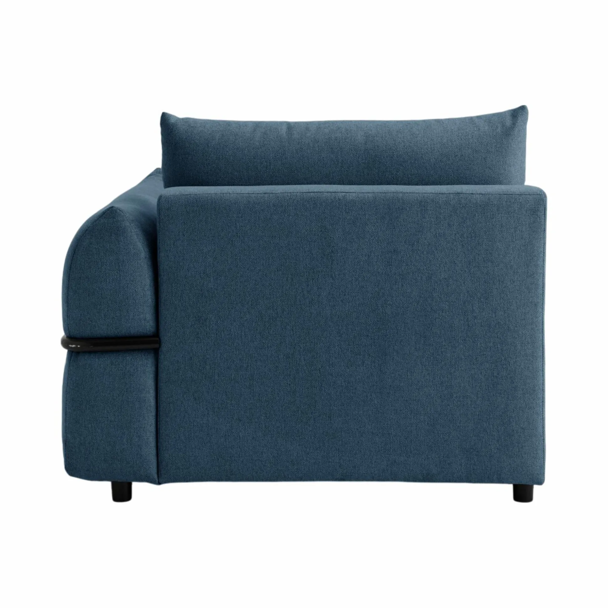 Méridienne pour canapé modulable tissu Solal - Bleu - Méridienne droite