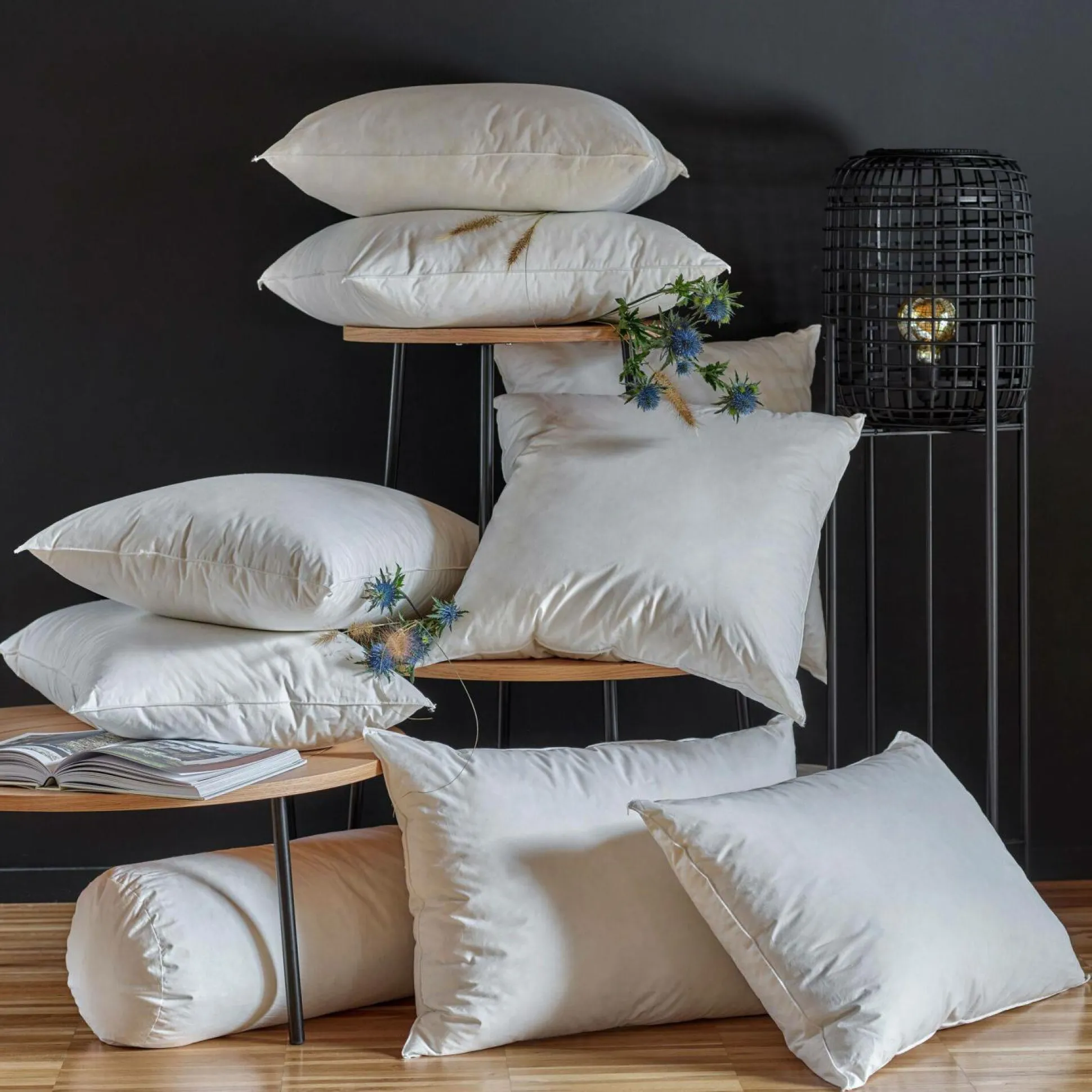 Oreiller ferme en duvet et percale biologique Cléo - Ferme - 50 x 70 cm