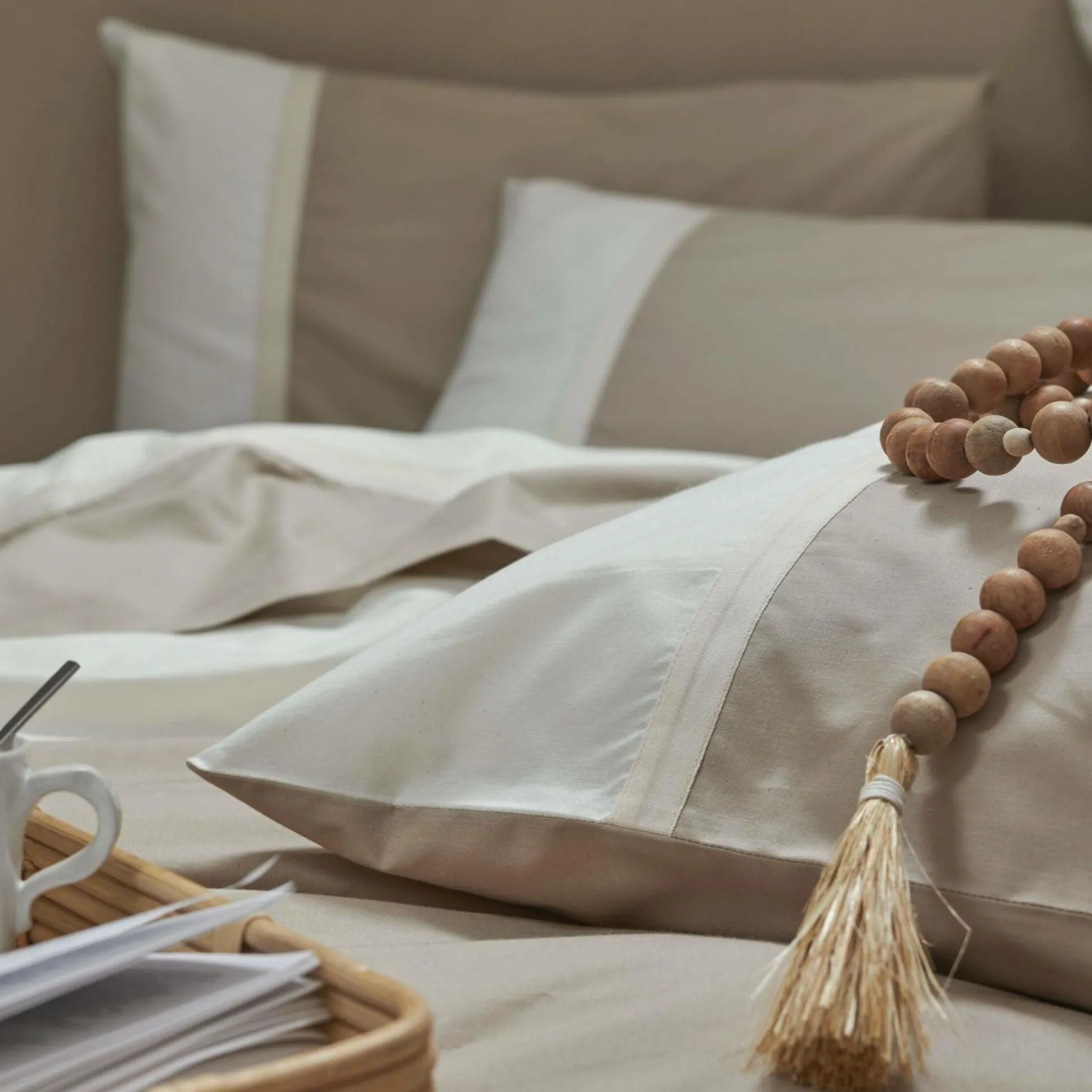 Parure de lit coton bio Rhea - 140 x 200 cm