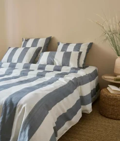 Parure de lit coton lin Oyat - Gris souris - 240 x 220 cm