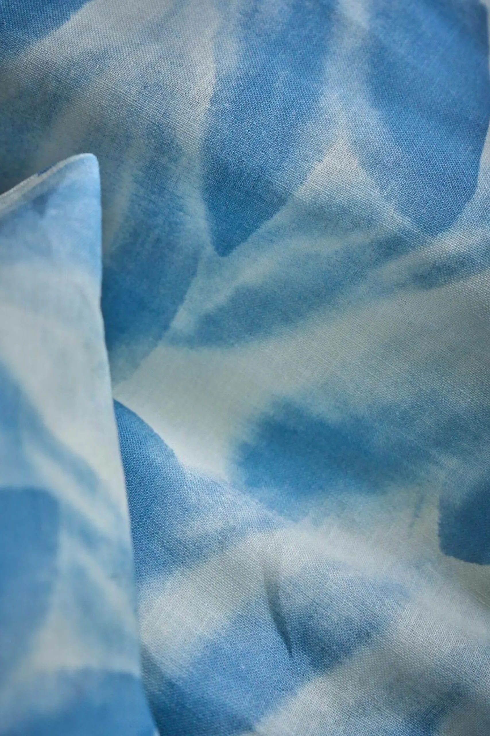 Parure de lit coton lin Plantain - Ecru/Bleu gris - 240 x 220 cm