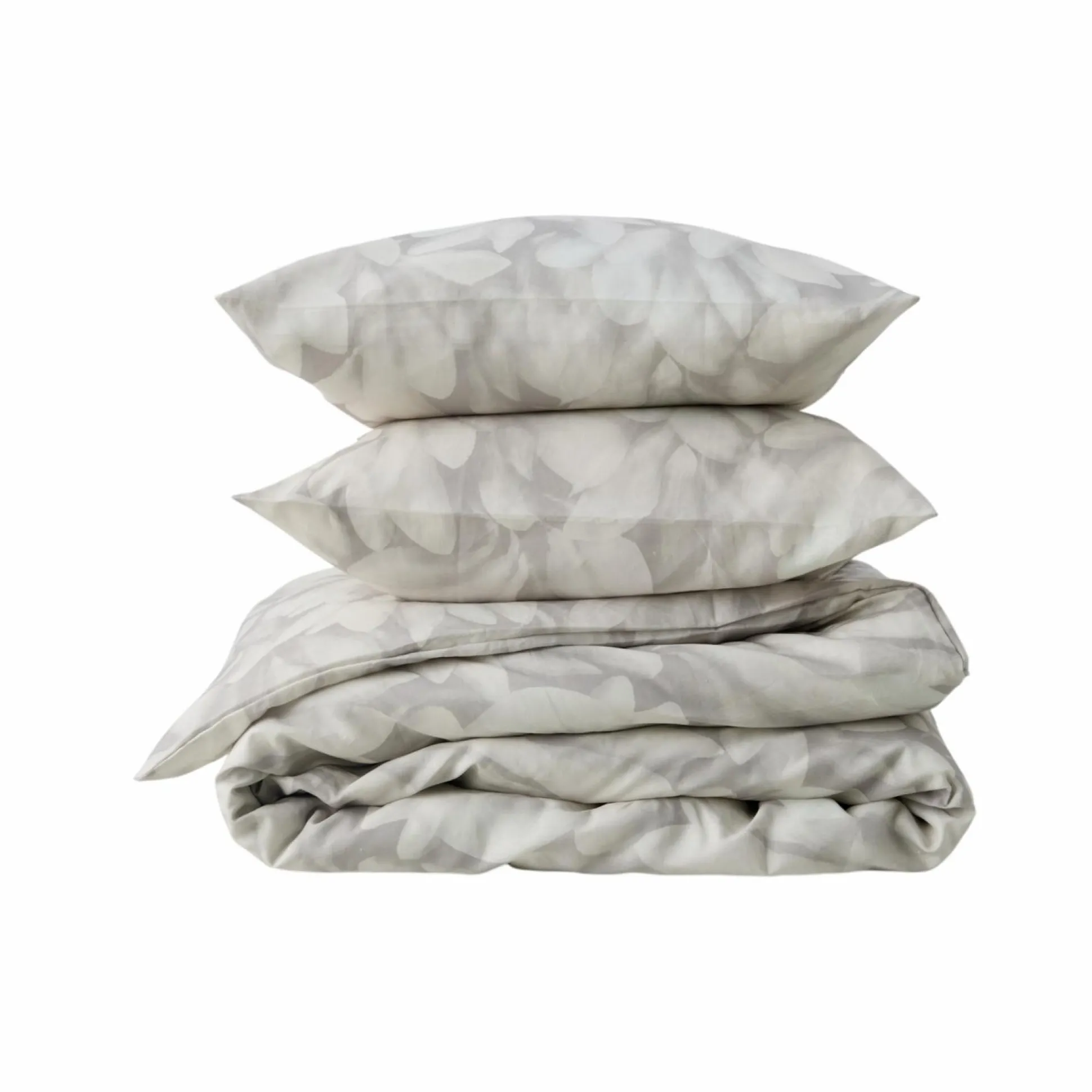 Parure de lit coton lin Plantain - Gris souris/Ecru - 240 x 220 cm