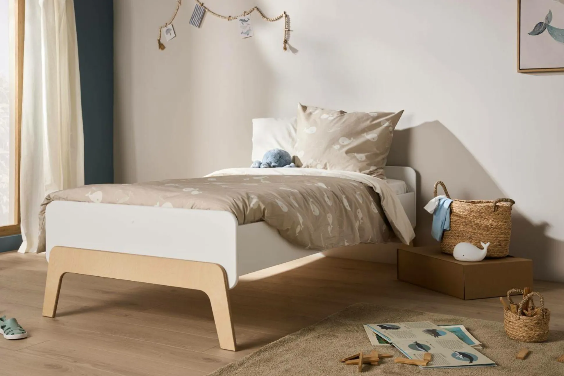 Parure de lit coton P'tite Baleine - Galuchat - 140 x 200 cm