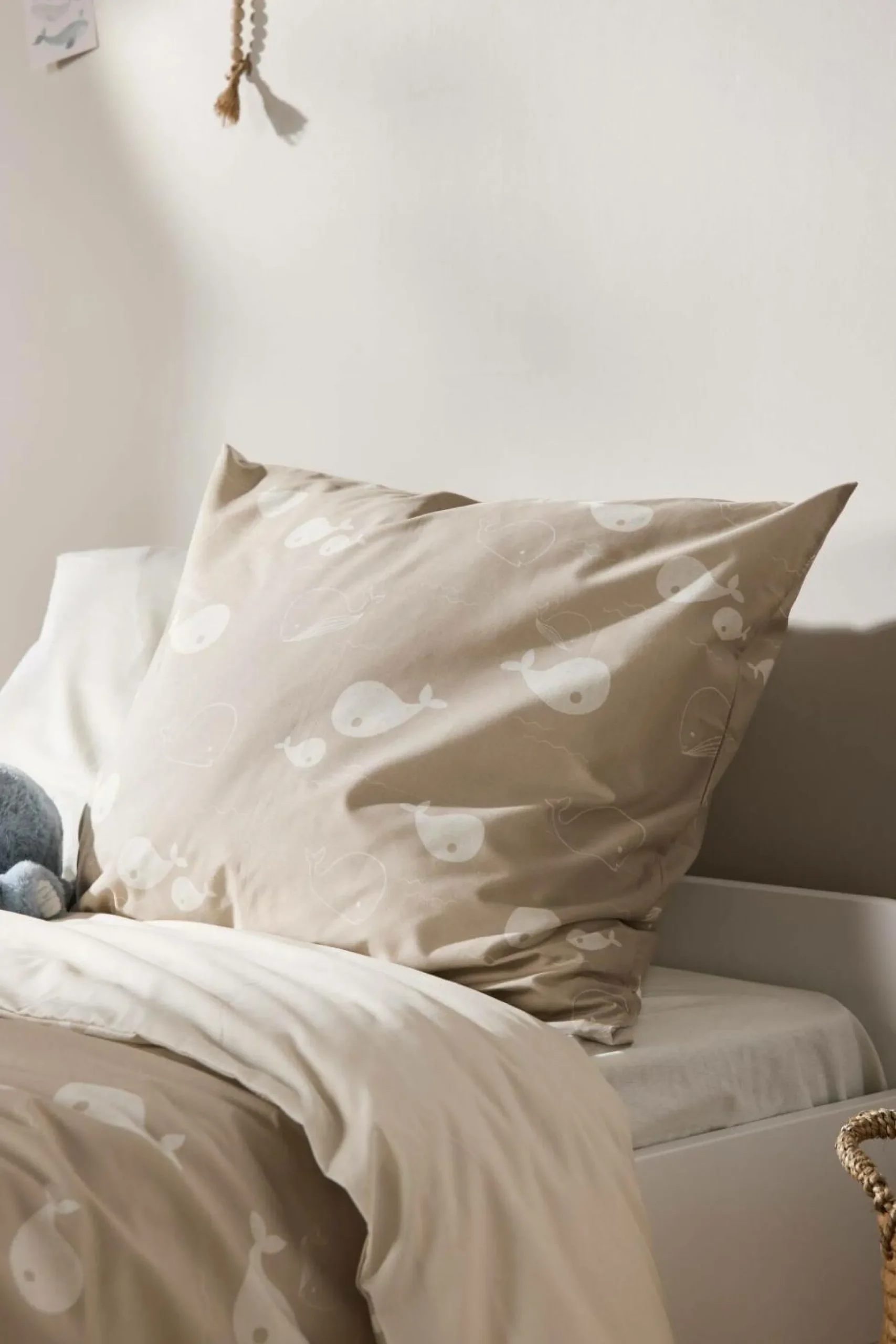 Parure de lit coton P'tite Baleine - Galuchat - 140 x 200 cm