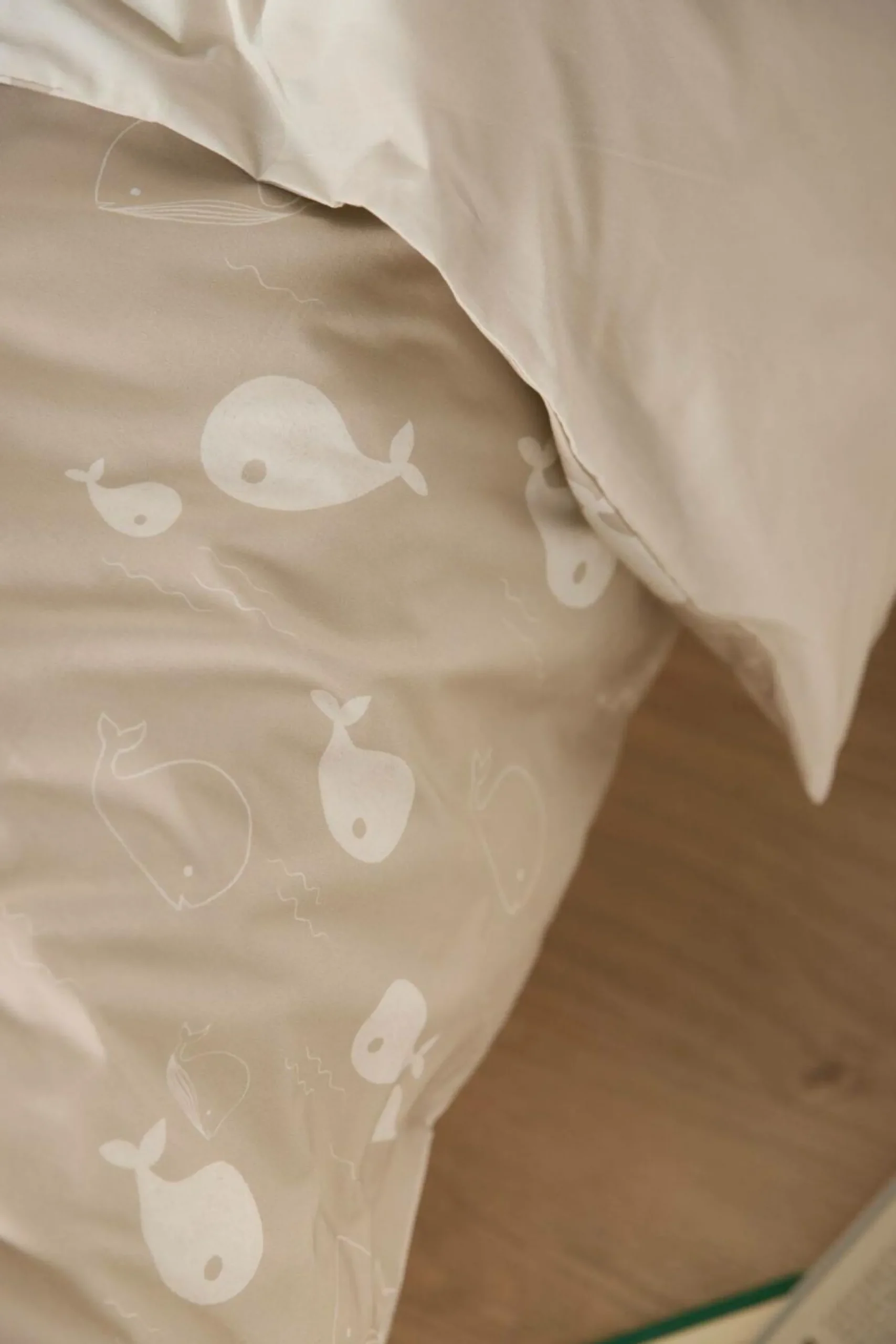 Parure de lit coton P'tite Baleine - Galuchat - 140 x 200 cm