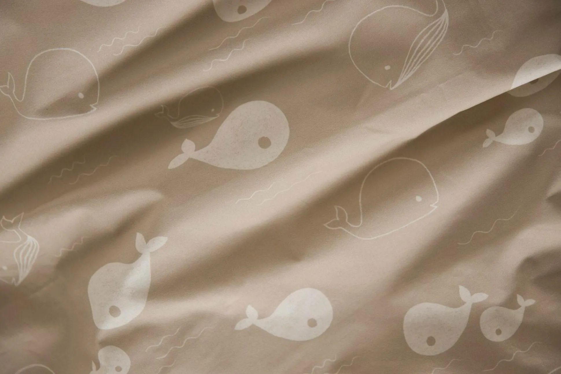 Parure de lit coton P'tite Baleine - Galuchat - 140 x 200 cm