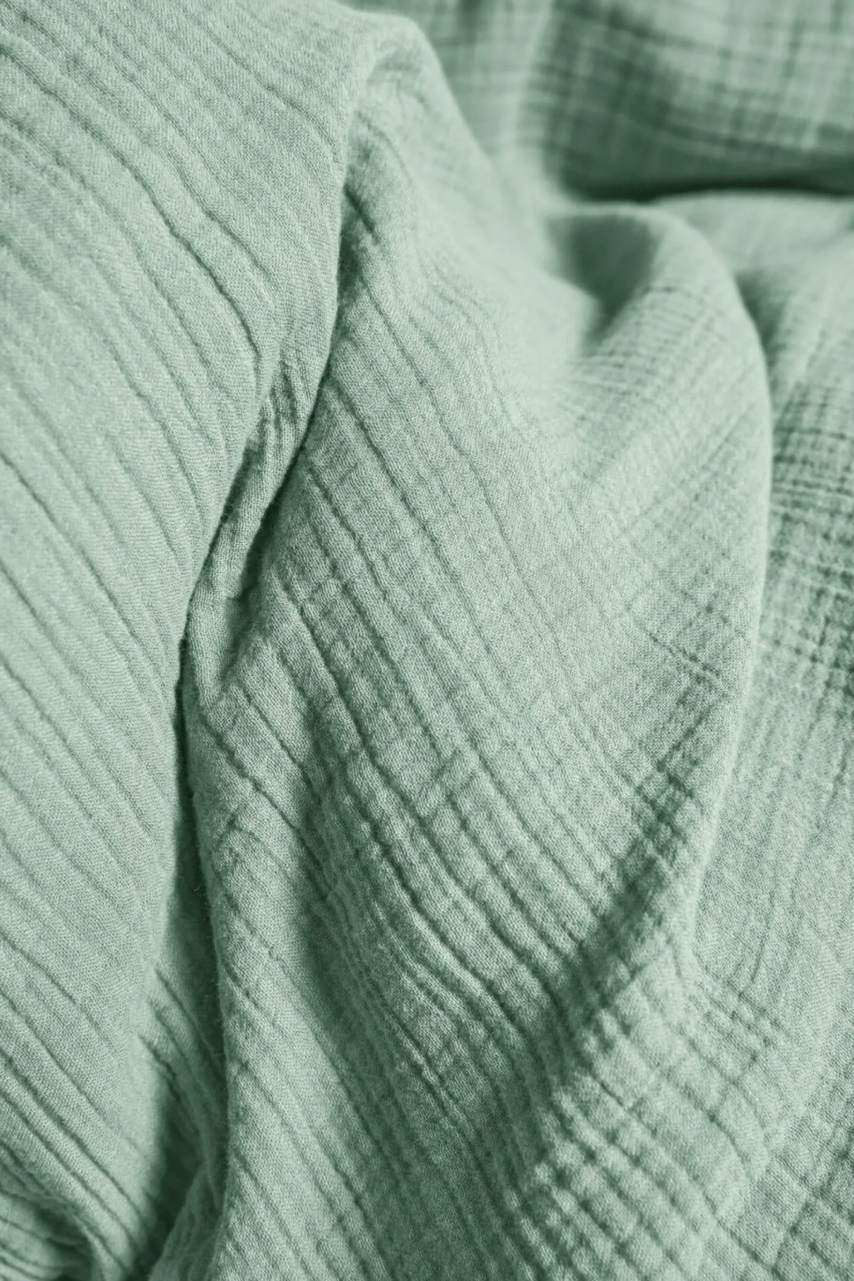 Parure de lit enfant gaze de coton bio Lou - Vert d'eau - 140 x 200 cm