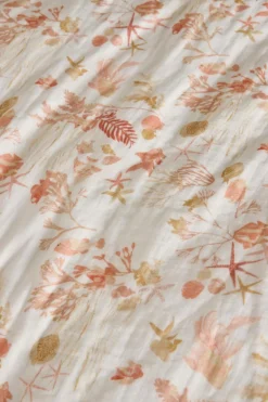 Parure de lit enfant gaze de coton Chansons d'eaux douces - Rouge - 140 x 200 cm