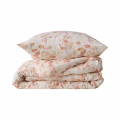 Parure de lit enfant gaze de coton Chansons d'eaux douces - Rouge - 140 x 200 cm