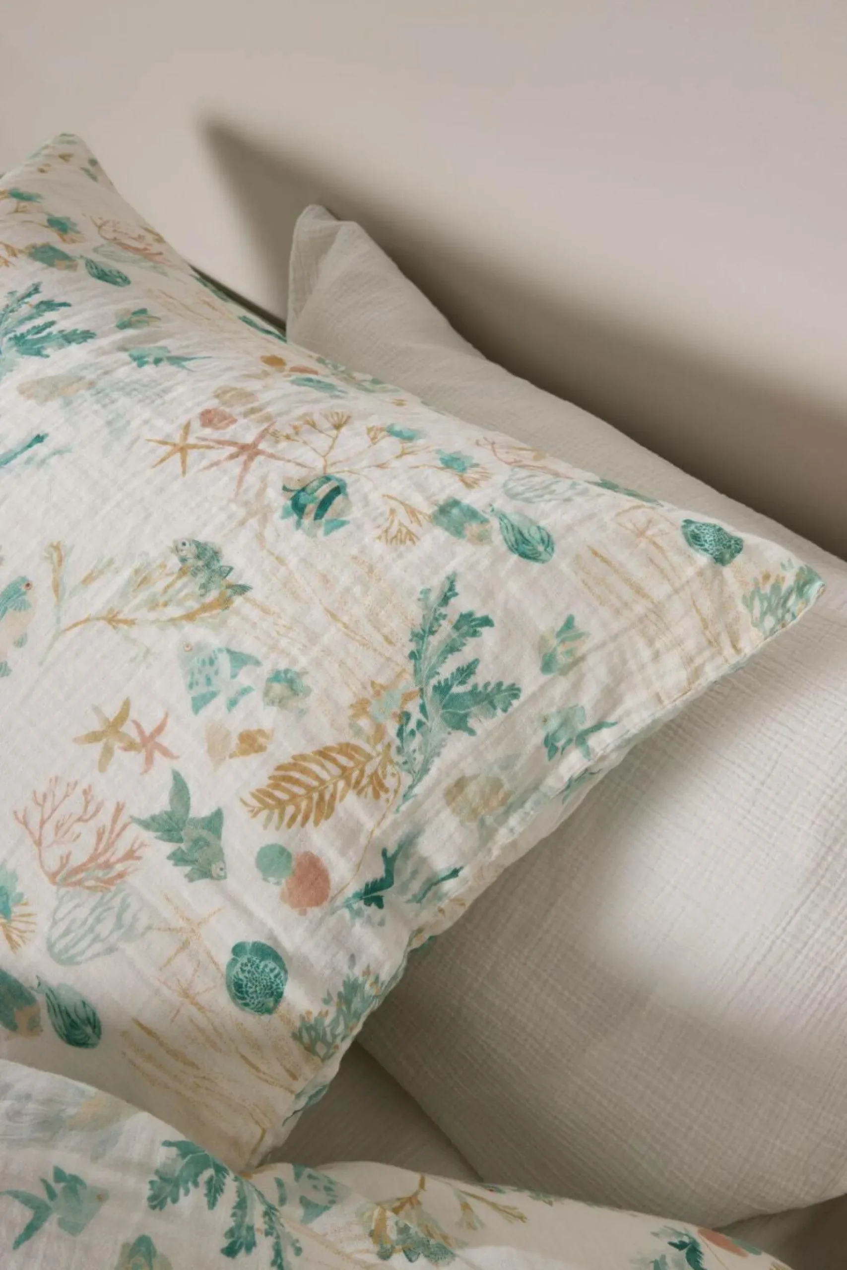 Parure de lit enfant gaze de coton Chansons d'eaux douces - Bleu - 140 x 200 cm