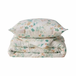 Parure de lit enfant gaze de coton Chansons d'eaux douces - Bleu - 140 x 200 cm