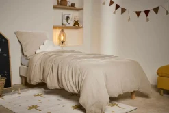 Parure de lit enfant gaze de coton bio Lou - Beige - 140 x 200 cm