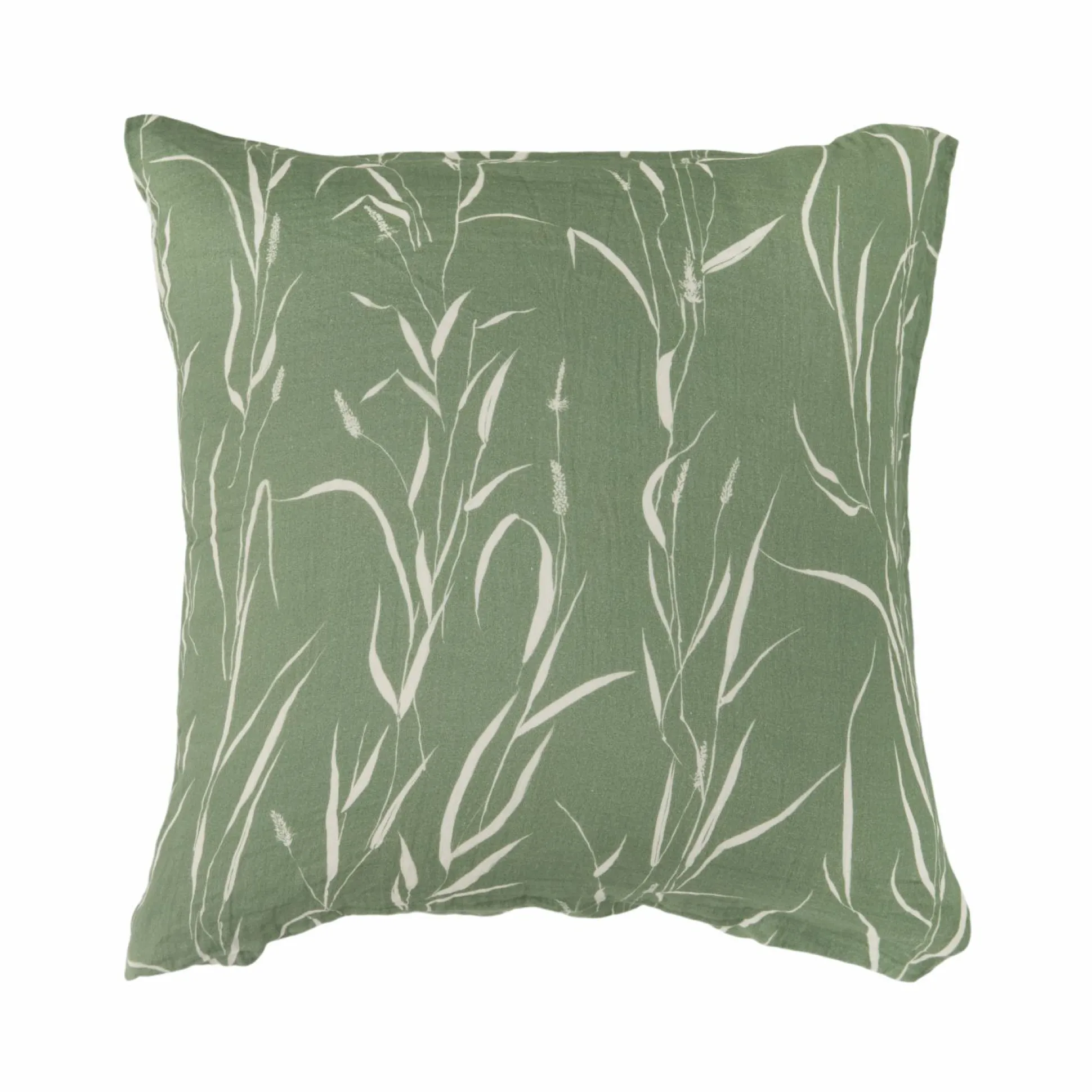 Parure de lit gaze de coton Vulpin - Vert/Ecru - 240 x 220 cm