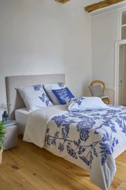 Parure de lit percale Angélique - Gris - 240 x 220 cm