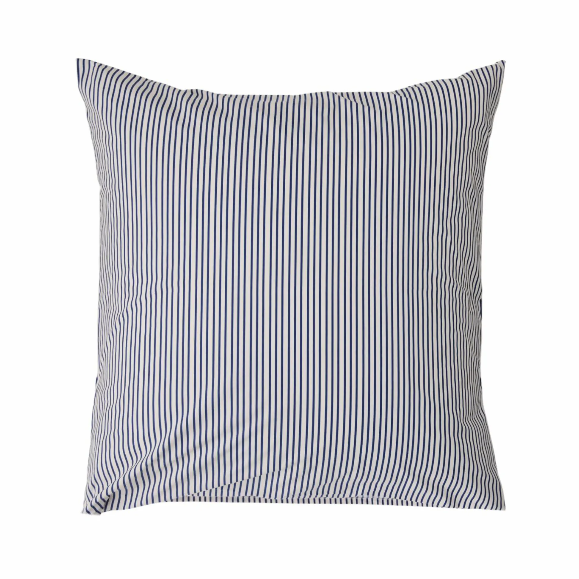 Parure de lit percale Aulne - Rayures Bleu Nautique - 240 x 220 cm