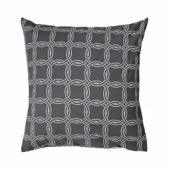 Parure de lit percale Néo Rétro - Anthracite - 240 x 220 cm