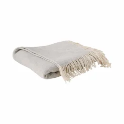 Plaid coton polyester recyclé Perrin - Gris - 130 x160 cm