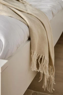 Plaid coton polyester recyclé Perrin - Ecru - 130 x160 cm