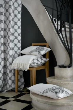 Plaid nid d'abeille coton polyester recyclé Pazenn - Ecru - 130 x160 cm