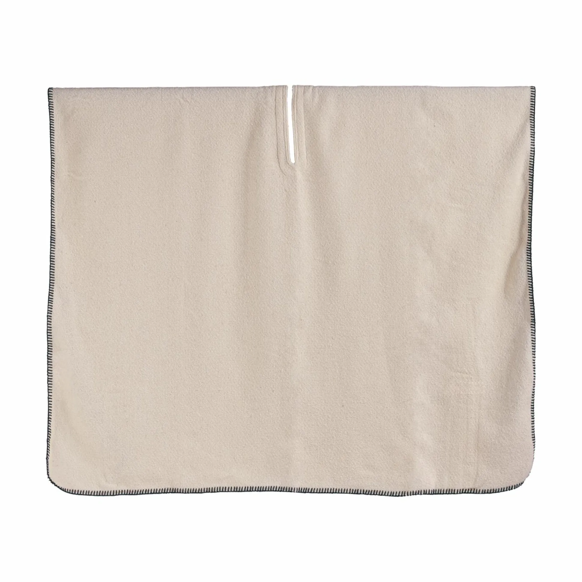 Plaid poncho multifonction en laine Pema - Meringue