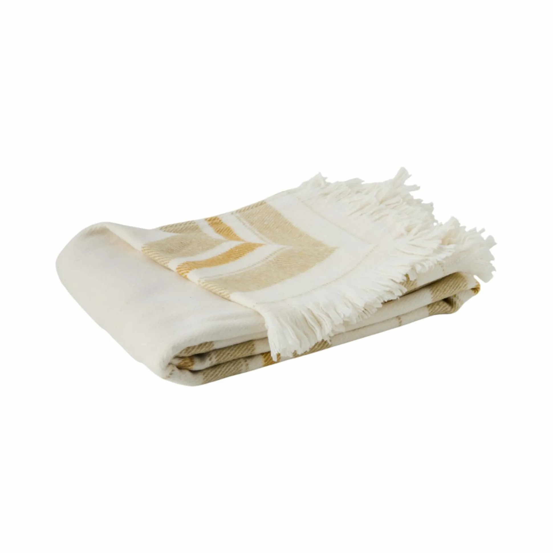 Plaid recyclé Tristan - Vert/beige - 120 x 180 cm