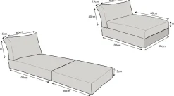 Pouf Bain de soleil Recyclé Heva - Tomette