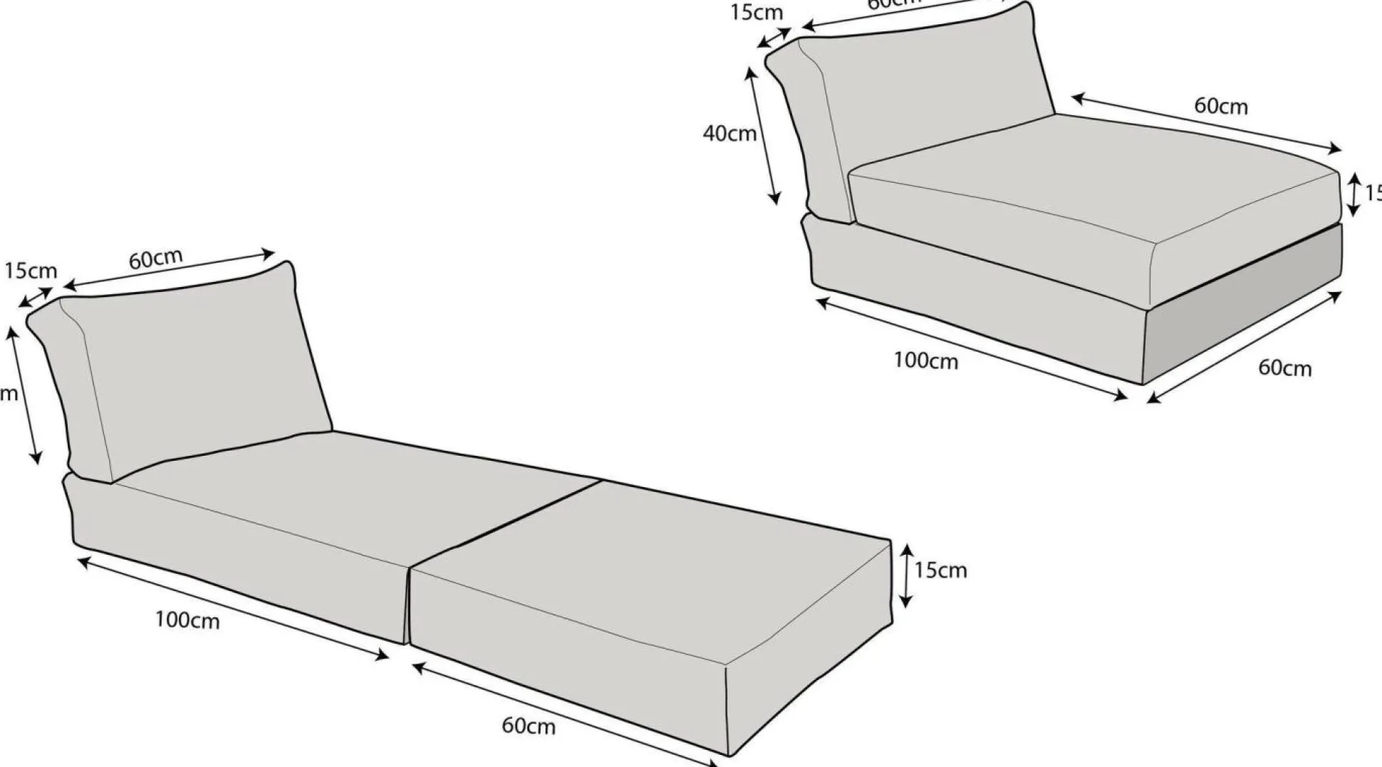 Pouf Bain de soleil Recyclé Heva - Tomette