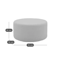 Pouf bouclette 70 cm Ome - Beige