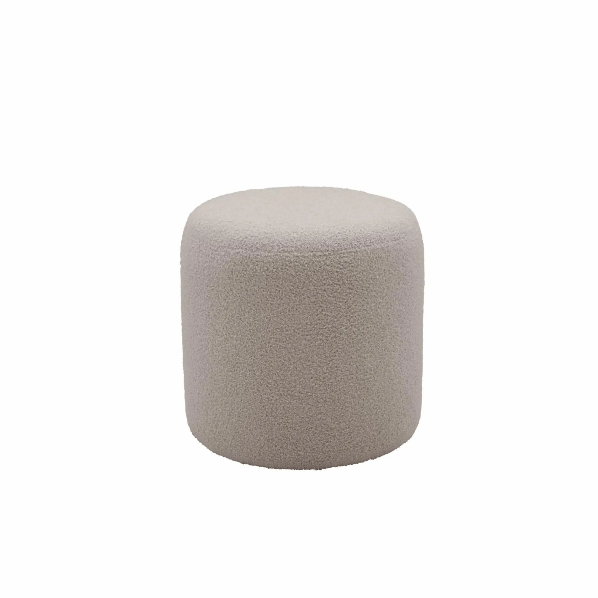 Pouf bouclette 40 cm Ome - Gris Clair
