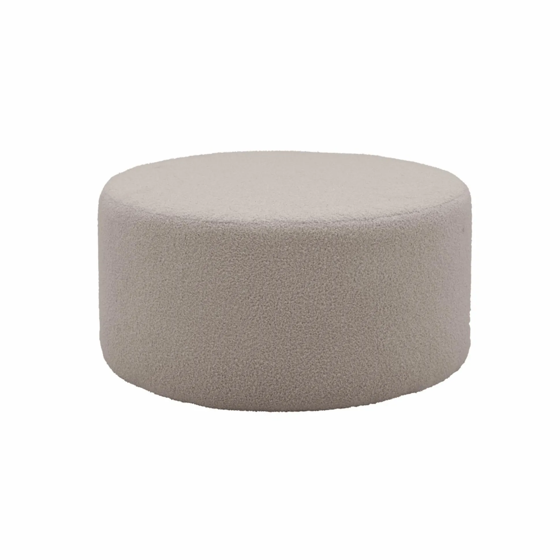 Pouf bouclette 70 cm Ome - Gris Clair