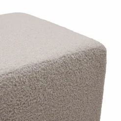 Pouf bouclette carré Ome - Gris Clair