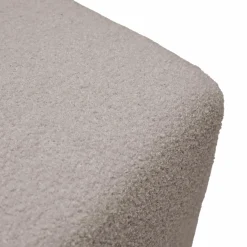 Pouf bouclette carré Ome - Gris Clair
