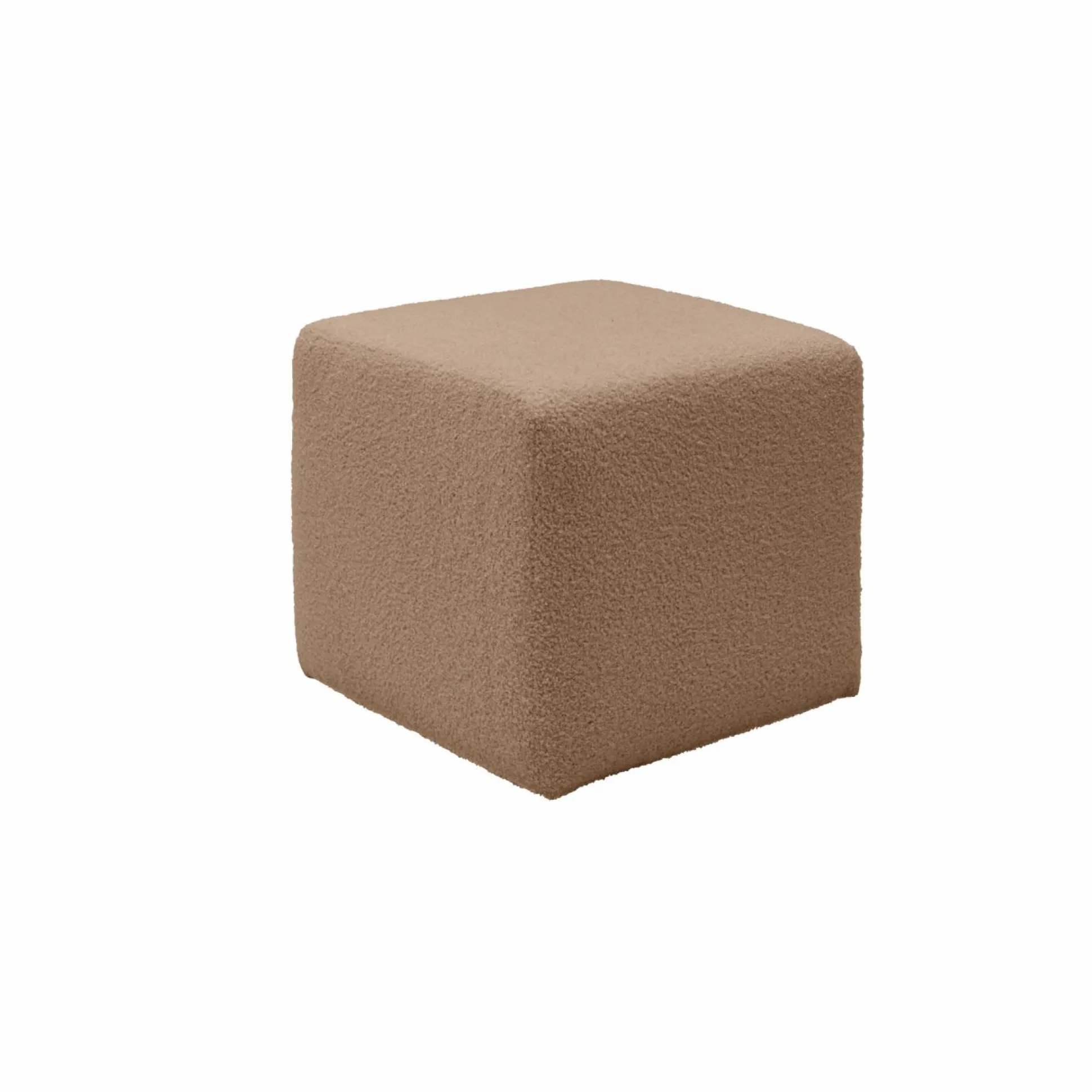 Pouf bouclette carré Ome - Beige