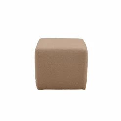 Pouf bouclette carré Ome - Beige