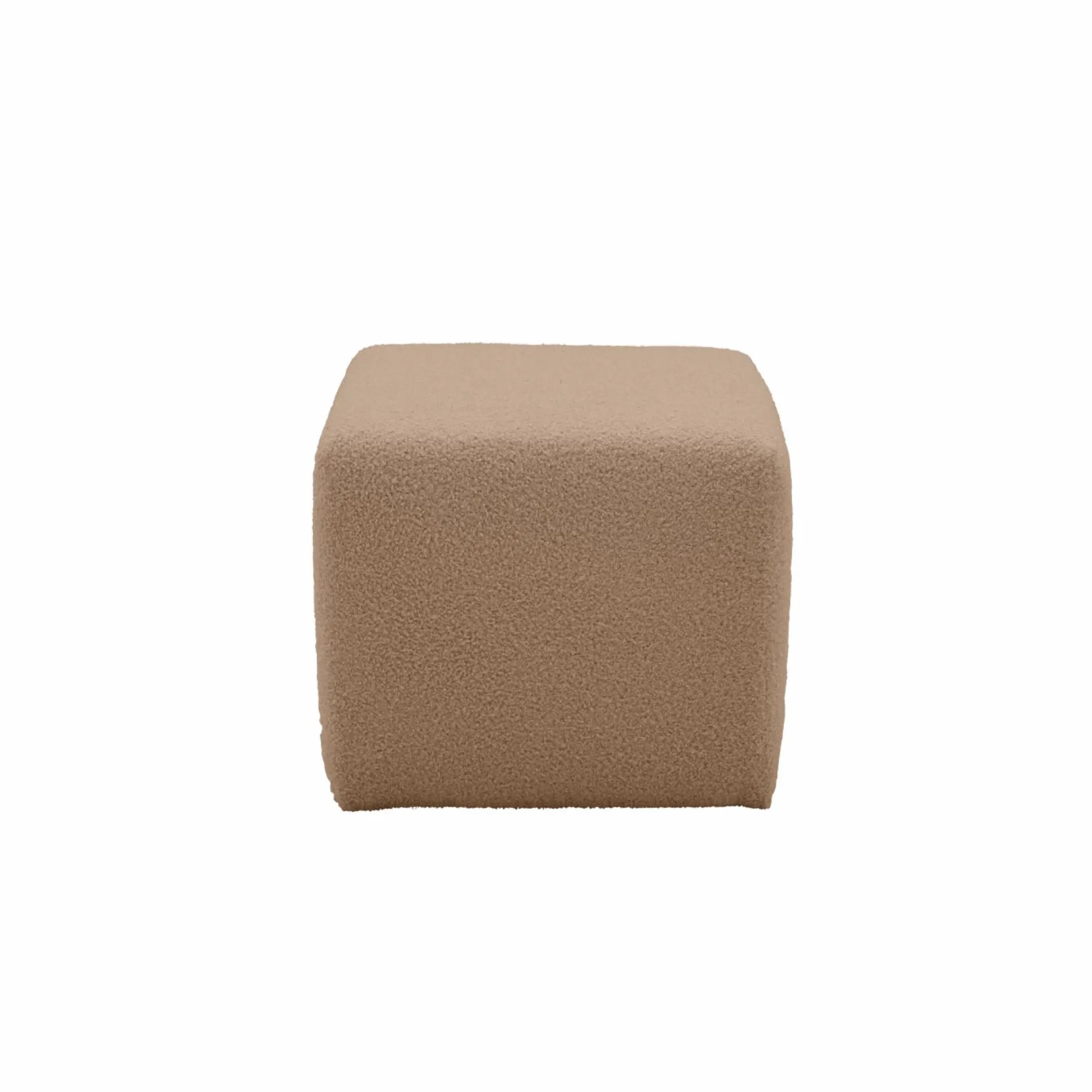 Pouf bouclette carré Ome - Beige