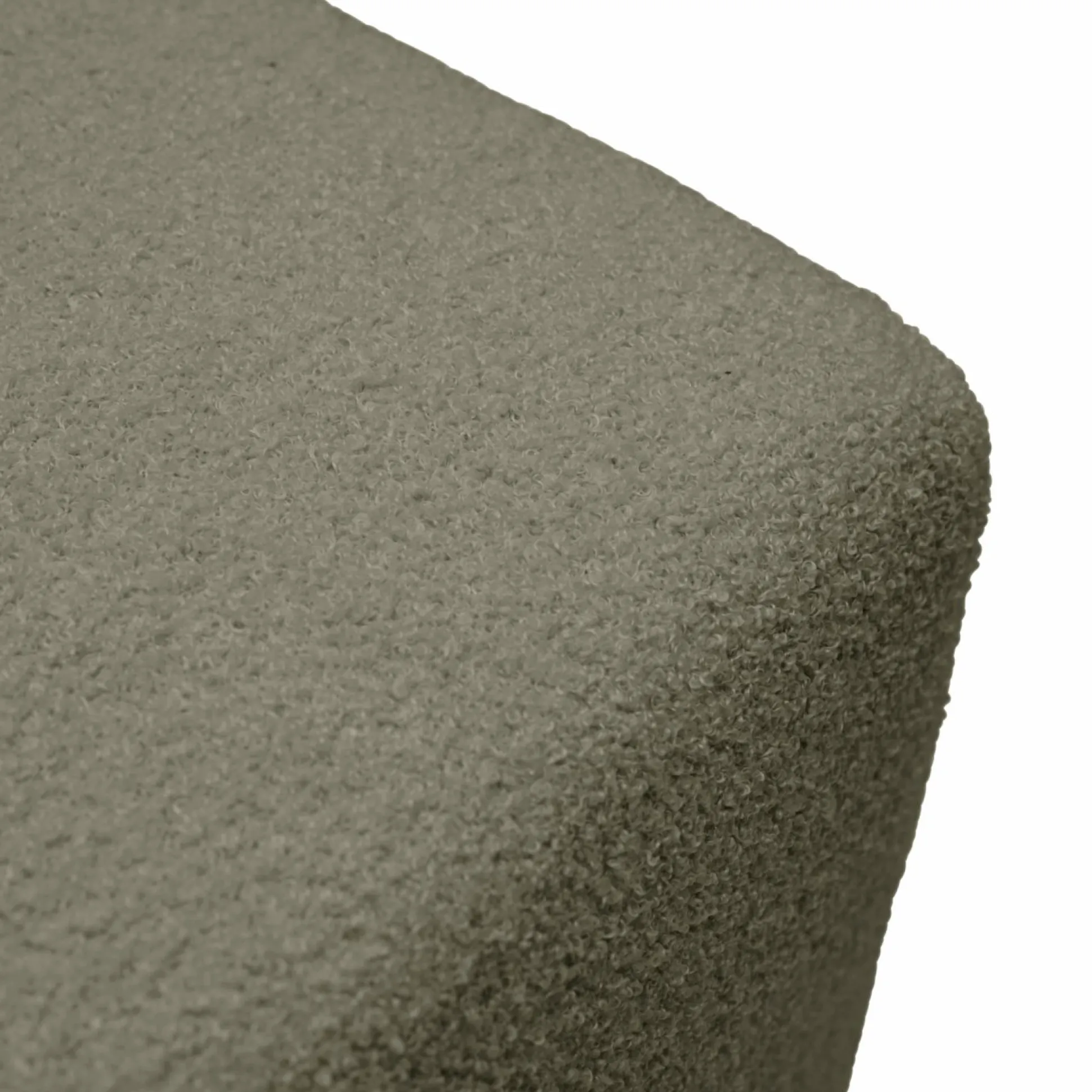 Pouf bouclette carré Ome - Vert Kaki