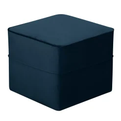 Pouf carré velours Oscar - Bleu