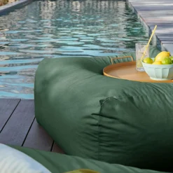 Pouf d'Extérieur Recyclé Heva - Vert Fougère