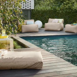 Pouf d'Extérieur Recyclé Heva - Sable